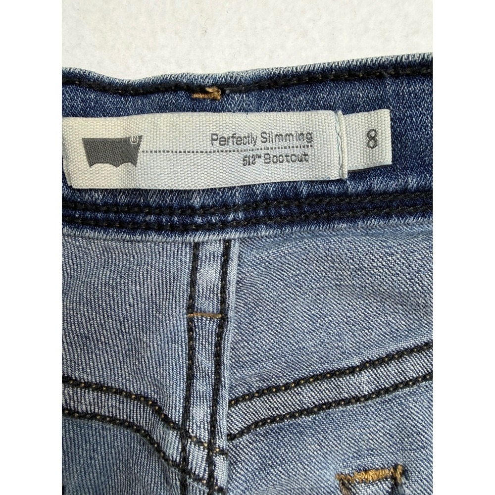 Levis 512 Bootcut Jeans Womens 8 Medium Wash Perfectly Slimming Blue Denim - Picture 12 of 16